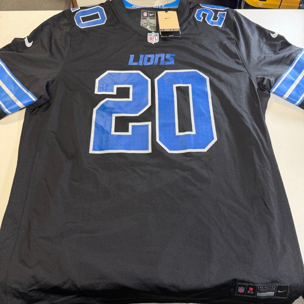 Barry Sanders Detroit Lions Nike NFL Alternate Black Jersey XL NWT *See Notes*